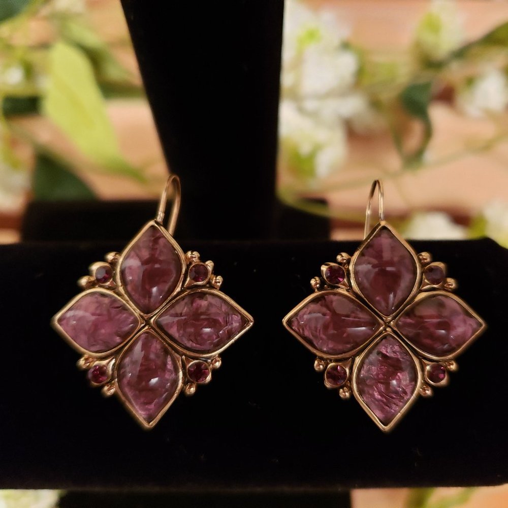 Pretty Purple French Hook Earrings